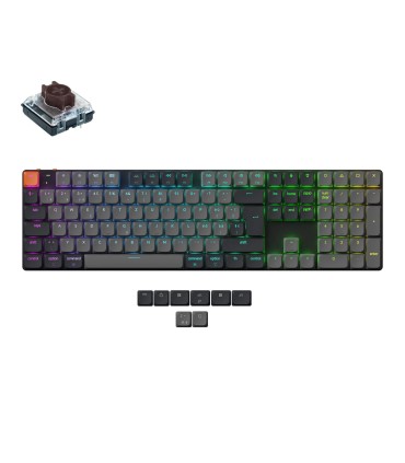 Keychron K5 QMK V2 ISO-CH – Flat Mechanical Keyboard with VIA/QMK