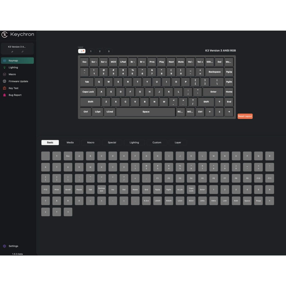 Keychron K3 QMK (Version 3) – Ultradünne mechanische Tastatur mit QMK & RGB