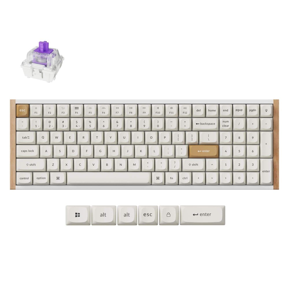 Keychron K4 HE White Wood Magnetic Switch (ANSI)