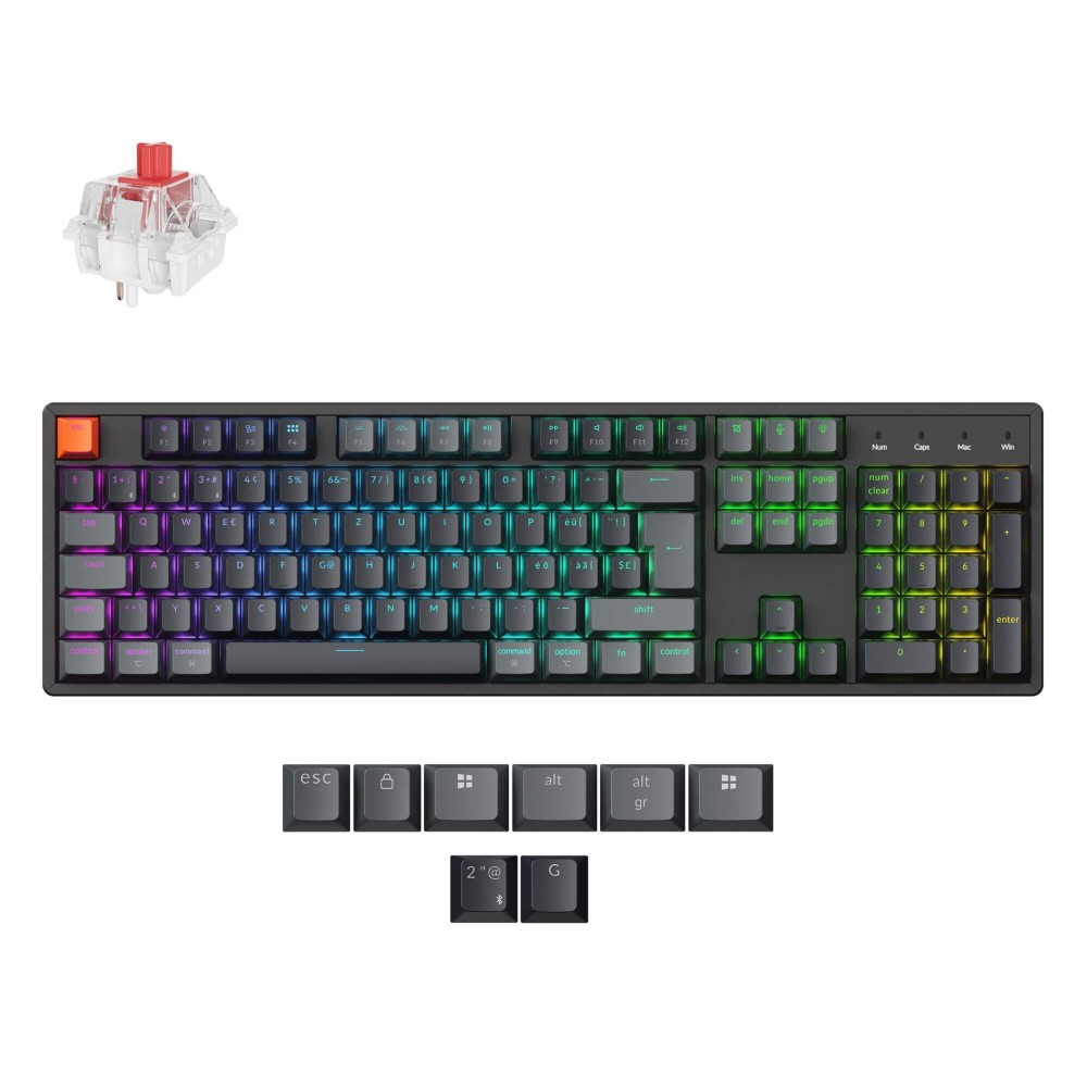 Keychron K10 QMK (Version 2) Red Switch RGB (ISO-CH)