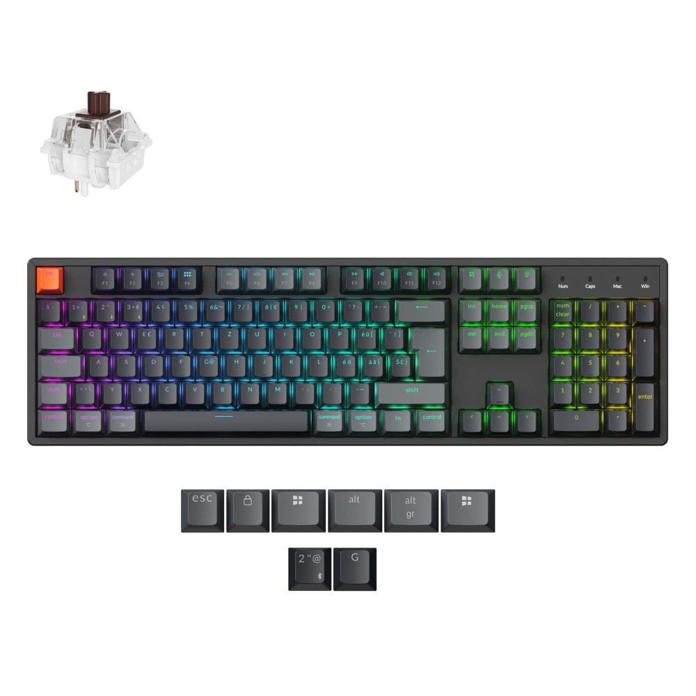Keychron K10 QMK (Version 2) Brown Switch RGB (ISO-CH)