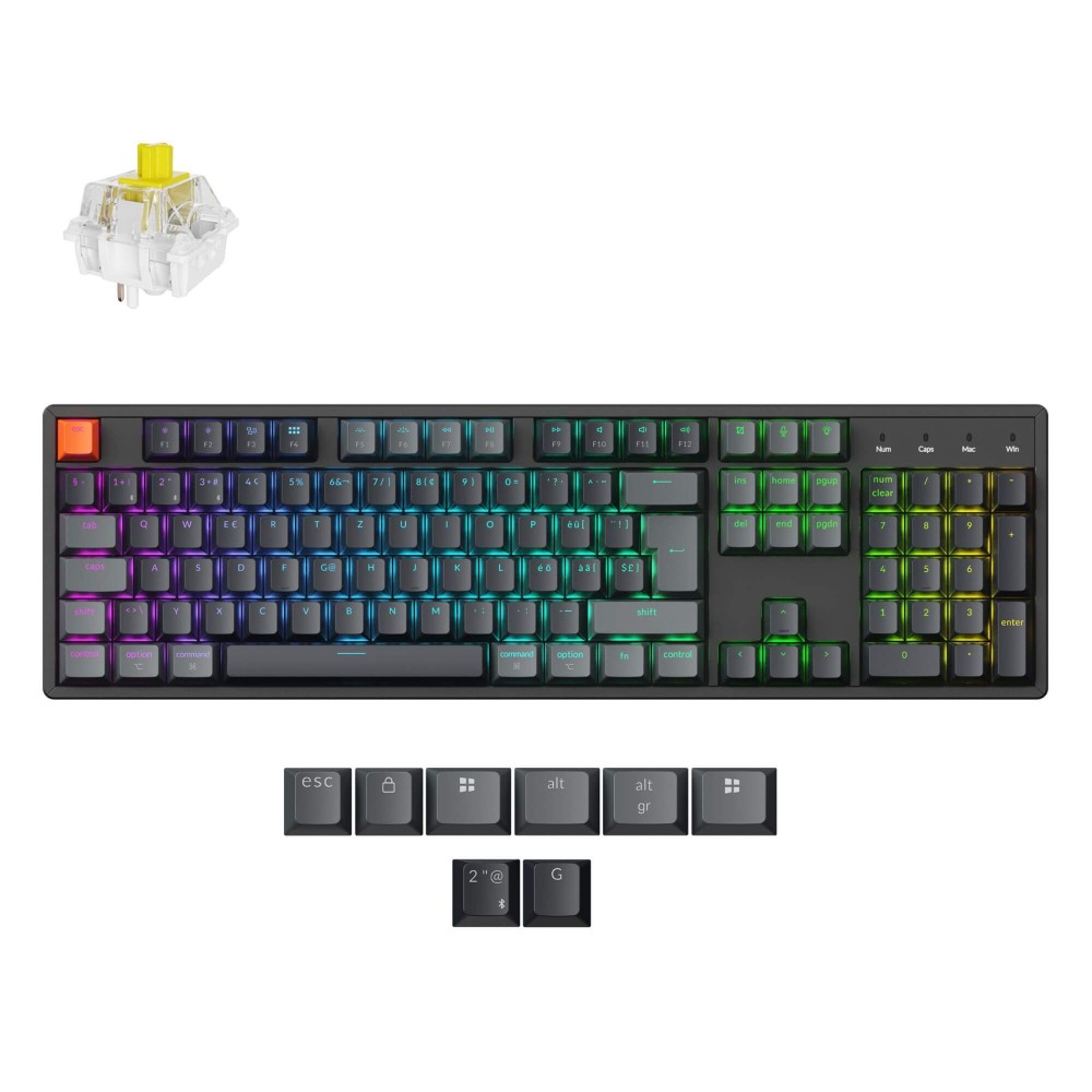 Keychron K10 QMK (Version 2) Interrupteur Banane RGB (ISO-CH)