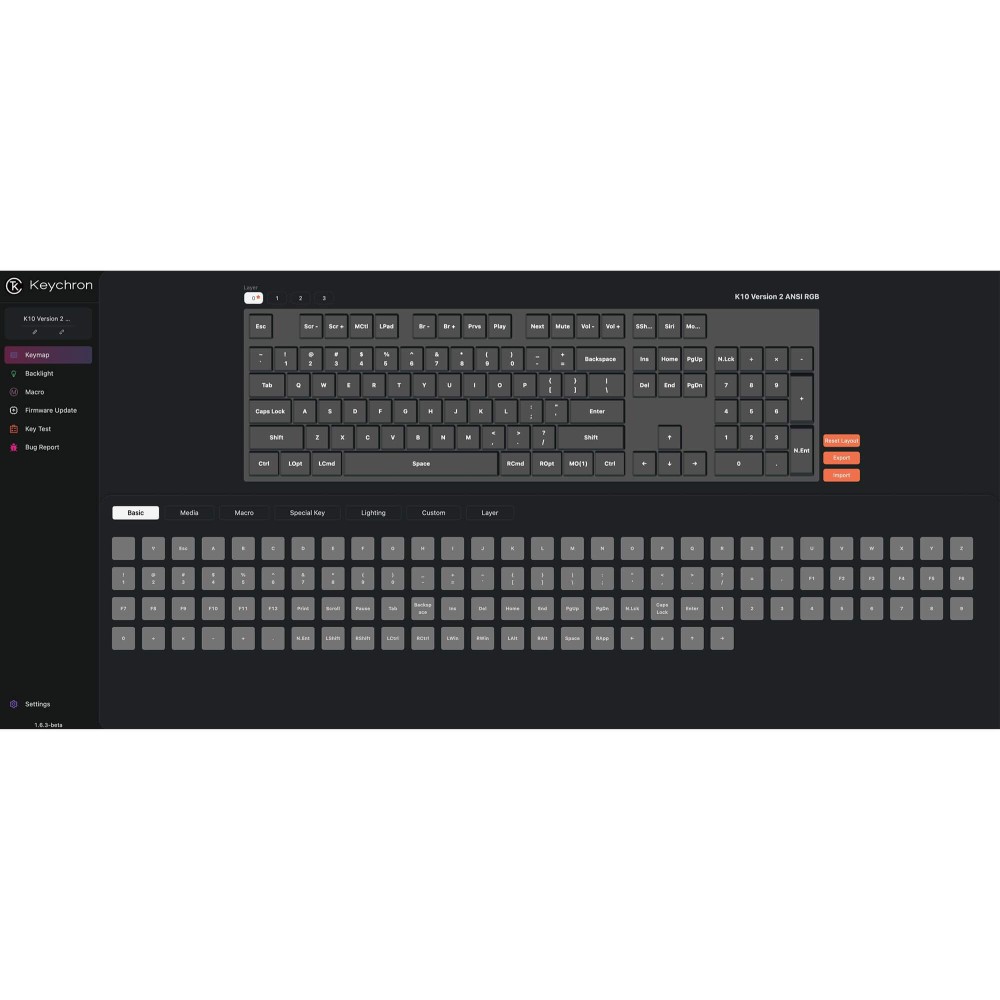 Keychron K10 QMK Version 2 ISO-CH – Clavier 100 % sans fil