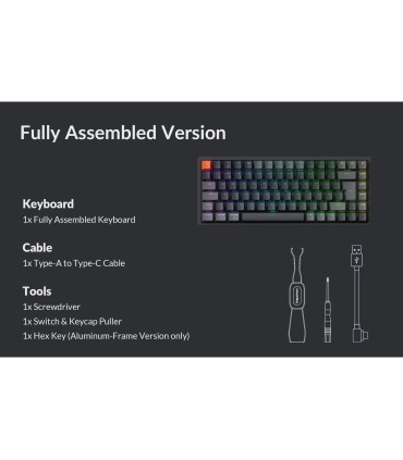 Keychron K2 V3 with Alu-Frame, Wireless, VIA & QMK and ISO-CH layout