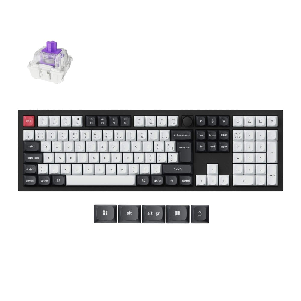 Keychron Q6 HE Interrupteur magnétique QMK noir carbone (ISO-CH)