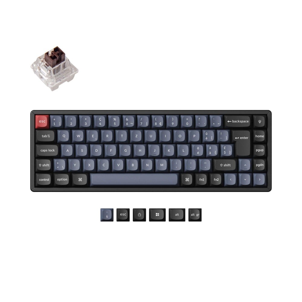 Keychron K6 Pro (PBT Keycaps) Brown Switch RGB (ISO-CH)