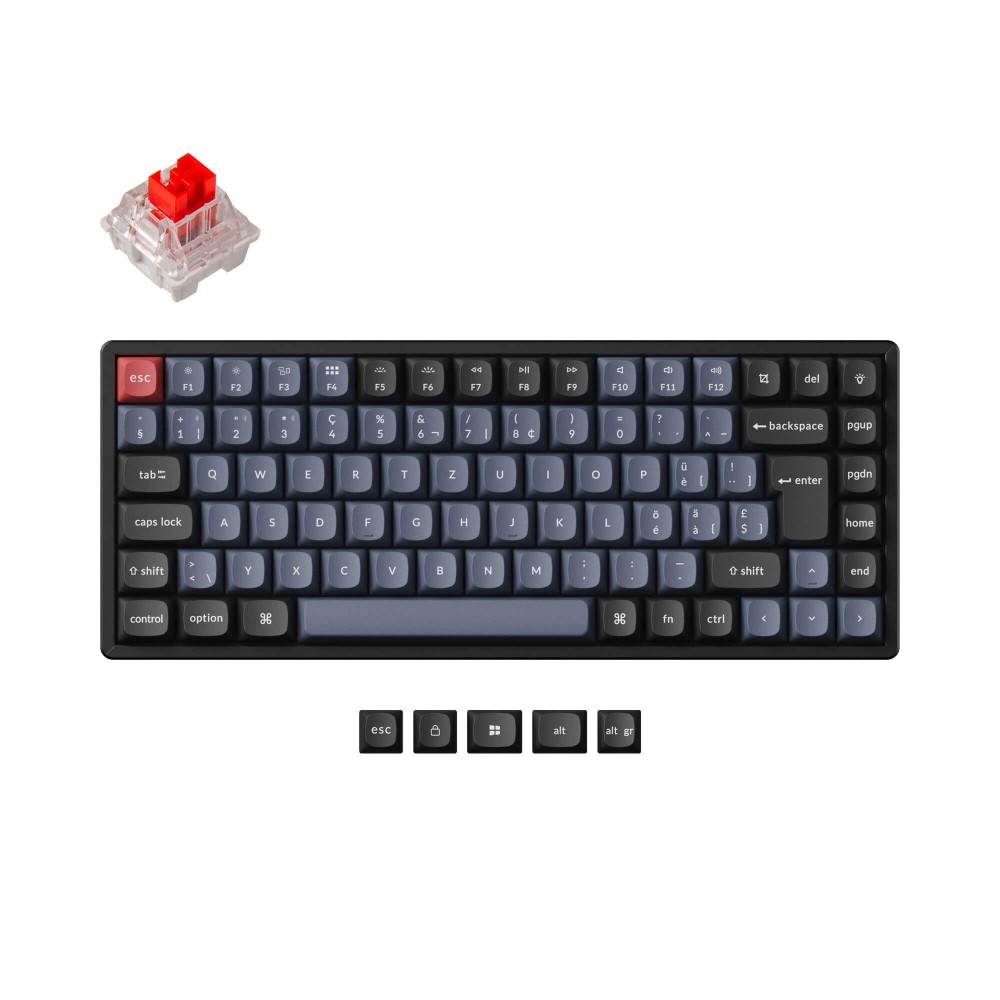 Keychron K2 Pro (PBT Keycaps) Red Switch RGB (ISO-CH)