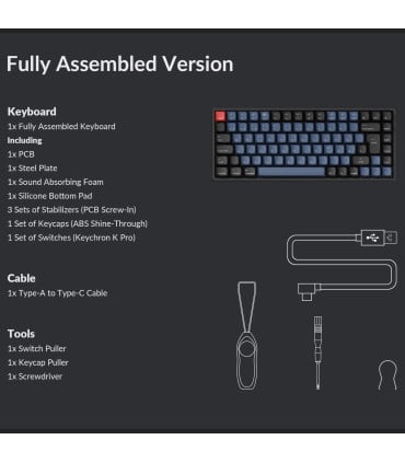 Keychron K2 Pro ISO-CH – 75% keyboard with QMK/VIA & hot-swap