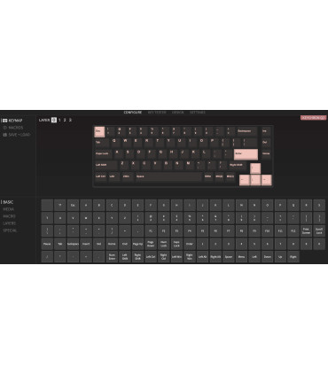 Keychron Q2 QMK Barebone ISO Carbon Black w/Knob
