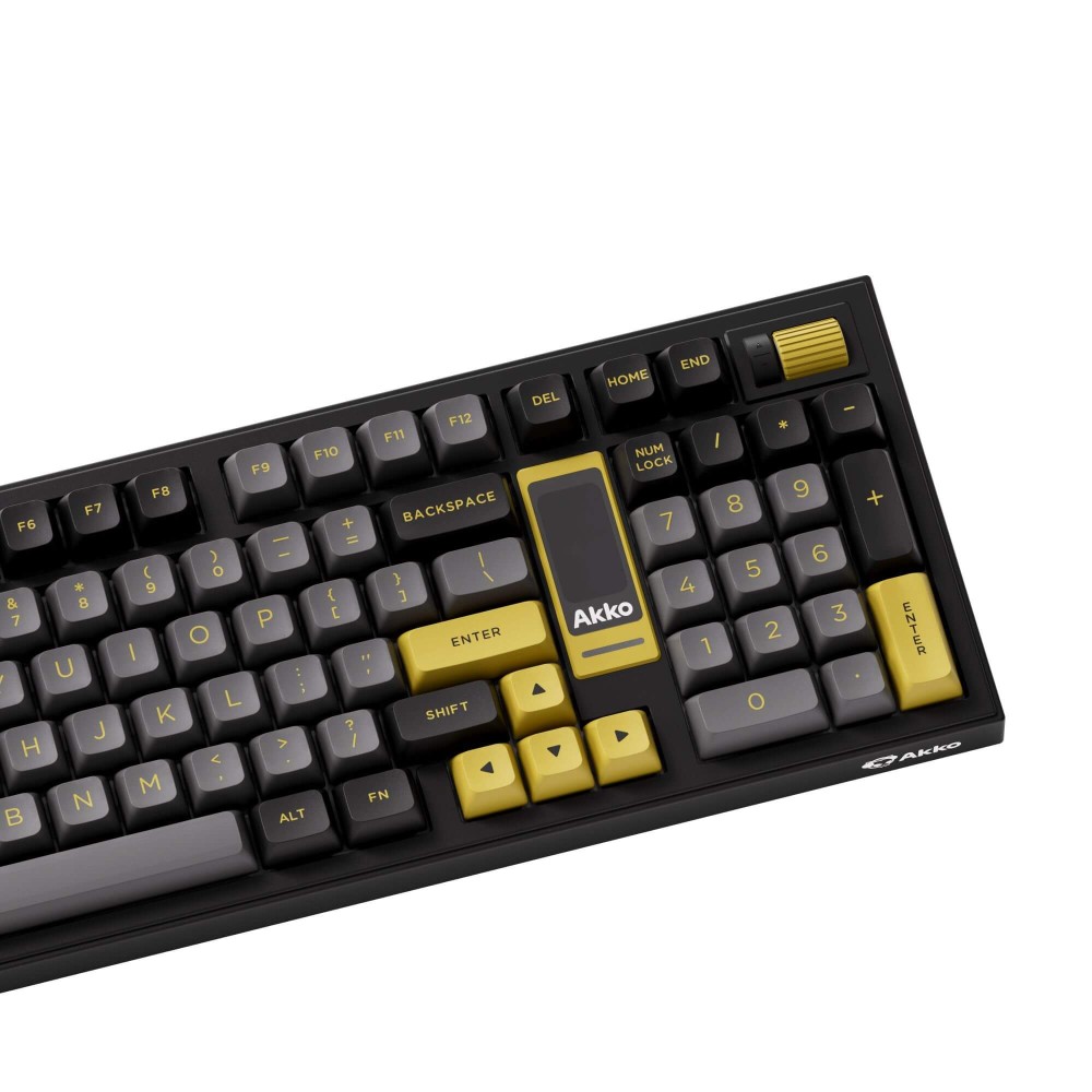 AKKO 5098B Black & Gold – Clavier ANSI avec écran TFT et support de joint d’étanchéité