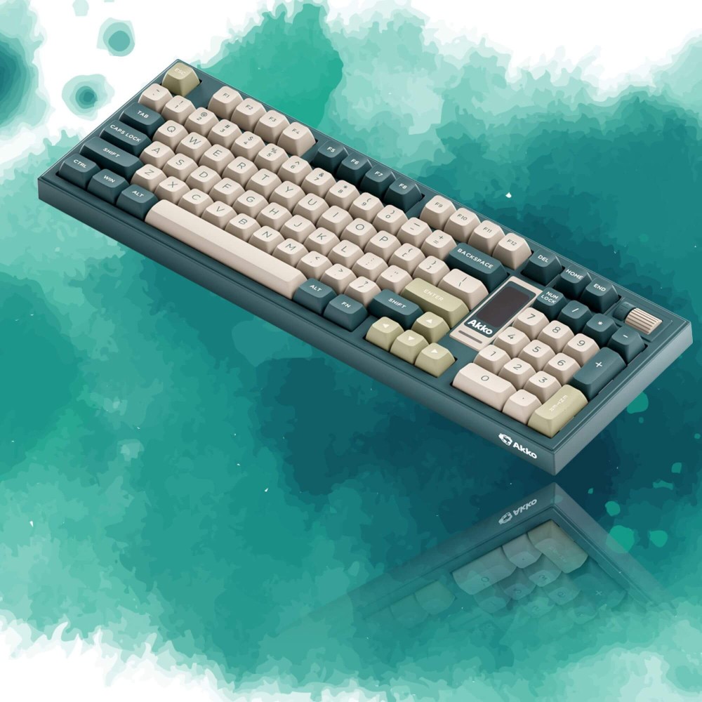 AKKO 5098B Black & Gold – Clavier ANSI avec écran TFT et support de joint d’étanchéité