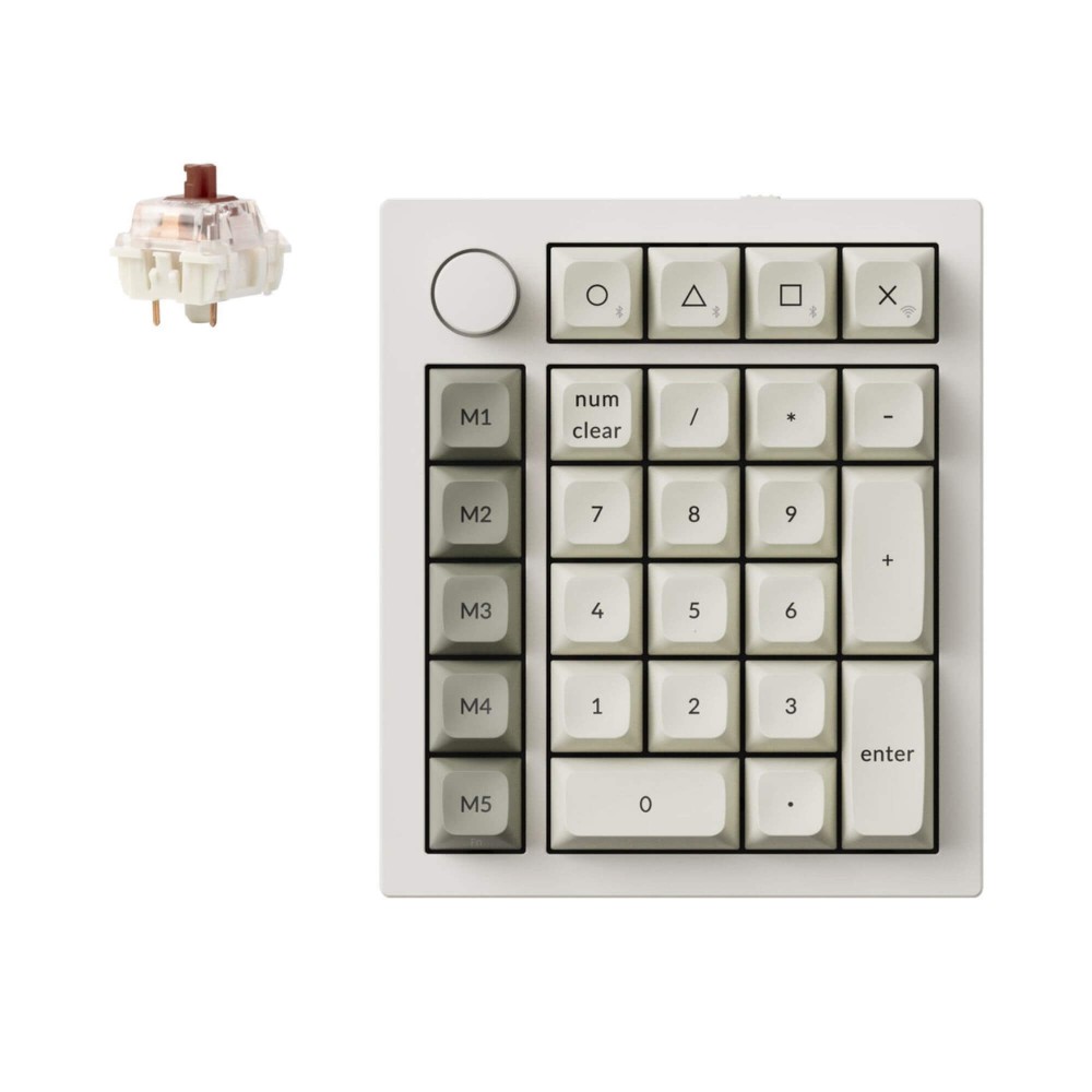 Keychron Q0 Max White QMK Brown Switch Number Pad