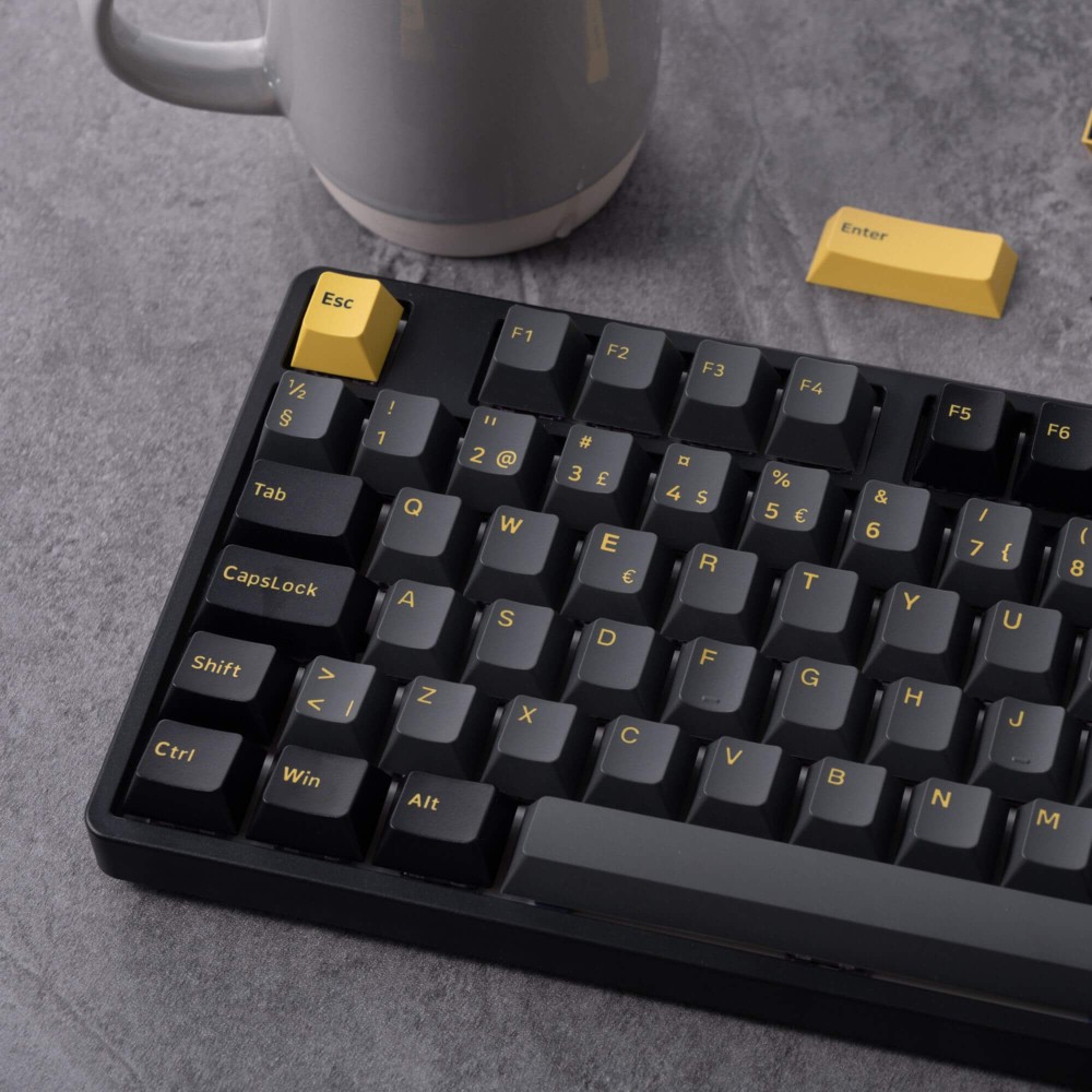 Akko 5108B Plus Noir et Or ISO-DE – Clavier de jeu à trois modes