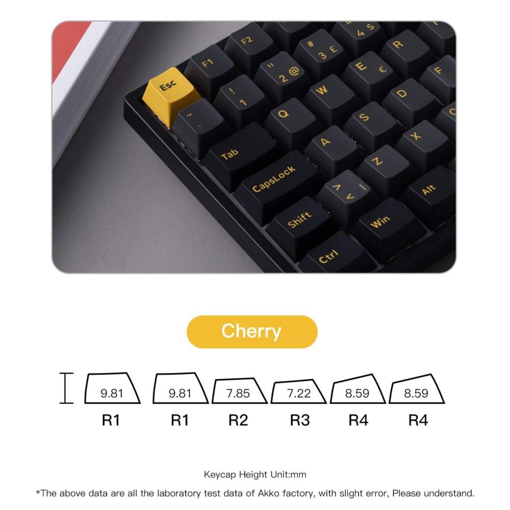 Akko 5108B Plus Noir et Or ISO-DE – Clavier de jeu à trois modes