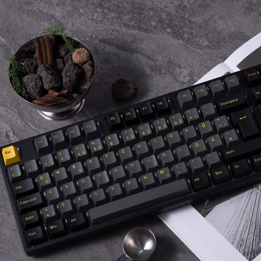 Akko 5108B Plus Noir et Or ISO-DE – Clavier de jeu à trois modes