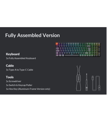 Keychron K4 QMK V3 ISO-CH – 96% Wireless Keyboard with Hot-Swap