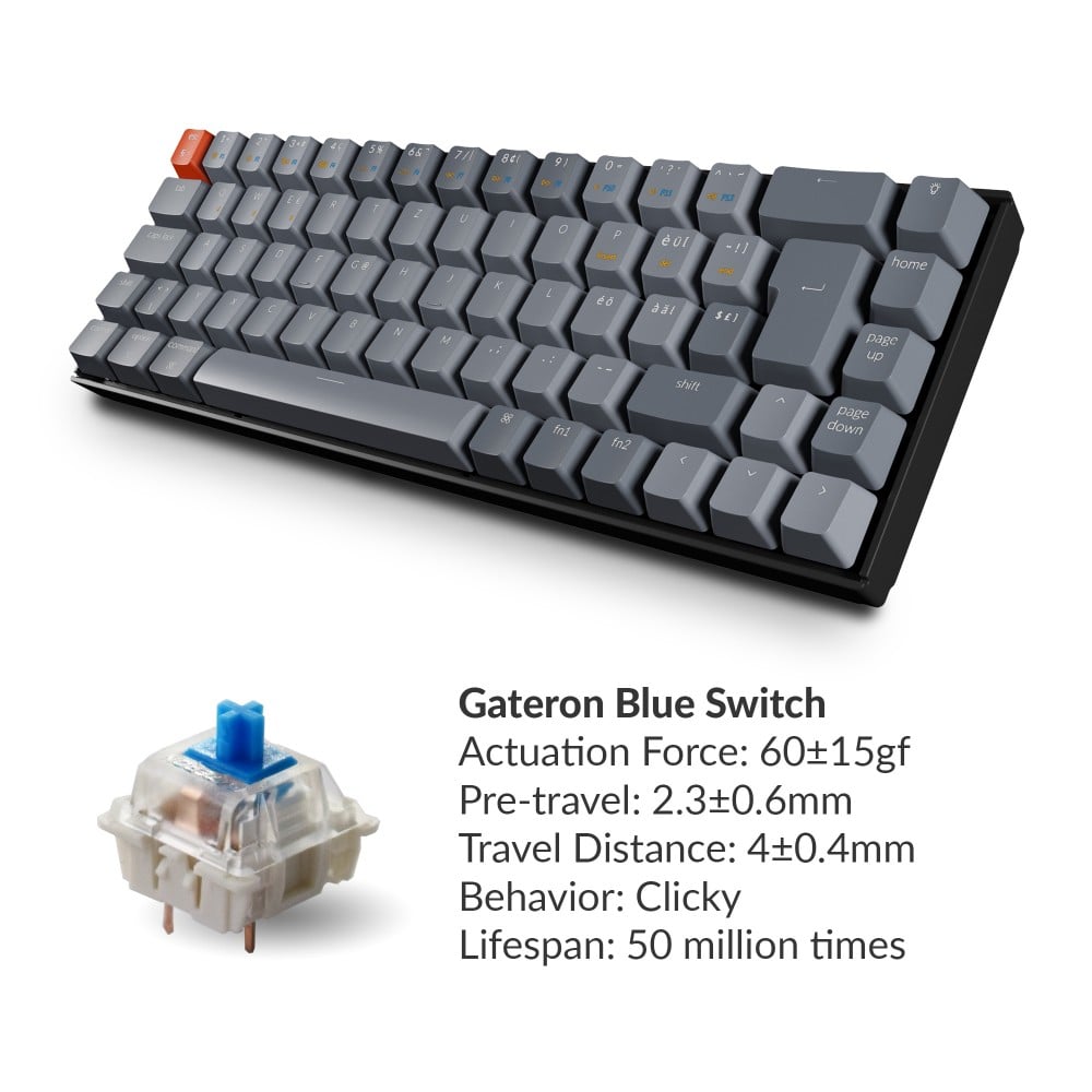 Keychron K6 Hot-Swap Blue Switch RGB (ISO-CH)