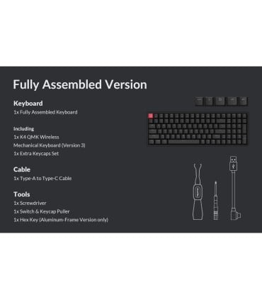 Keychron K4 QMK v3 ANSI-US – 96% Wireless Tastatur mit Hot-Swap