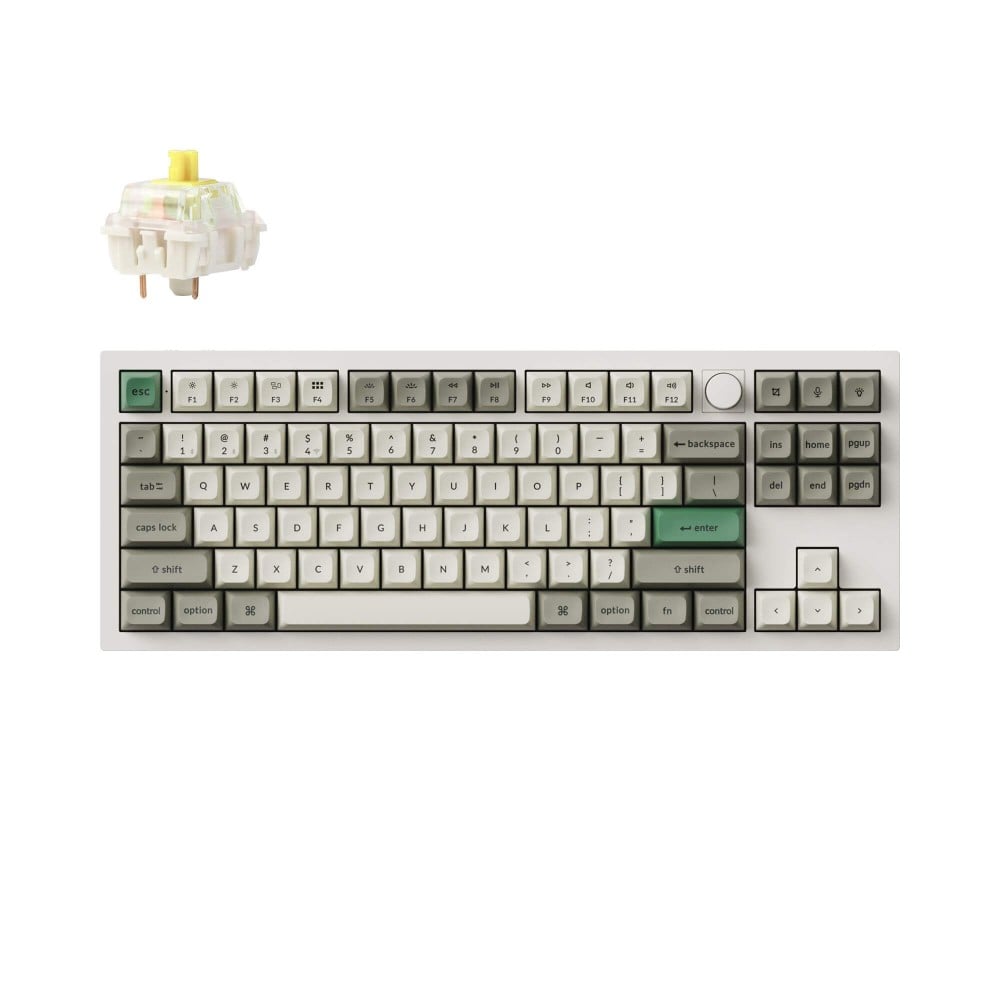 Keychron Q3 Max Shell Interrupteur banane QMK blanc (ANSI)