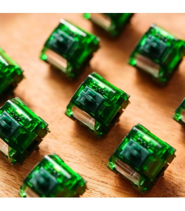 MonsGeek Green Fog Switch linéaire – 60 gf, diffuseur RGB, compatible MX