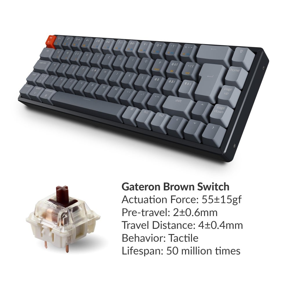 Keychron K6 Hot-Swap Brown Switch RGB (ISO-CH)