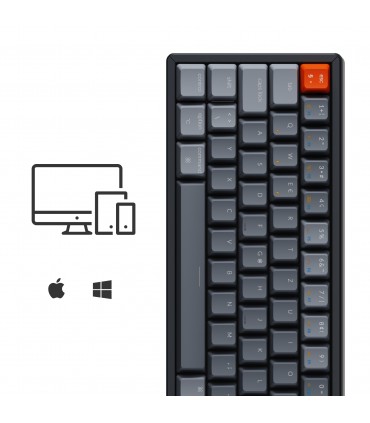 Keychron K6 Interrupteur marron remplaçable à chaud RVB (ISO-CH)