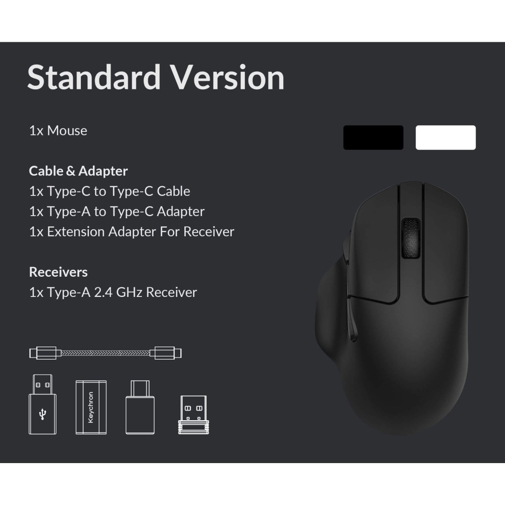 Souris sans filKeychron M7 8K - 66g, PAW3950, 8000Hz