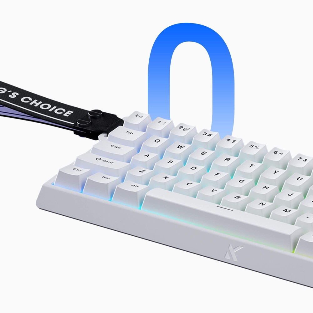 MCHOSE Clavier de jeu Ace 68 avec commutateurs magnétiques bleu glacier