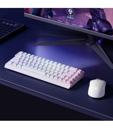 MCHOSE Clavier de jeu Ace 68 avec commutateurs magnétiques bleu glacier