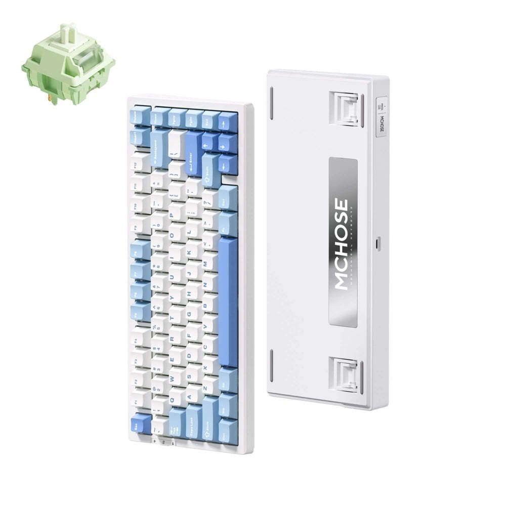 MCHOSE G75 Tri-Mode – 75% Keyboard mit Matcha Latte V2 Switches
