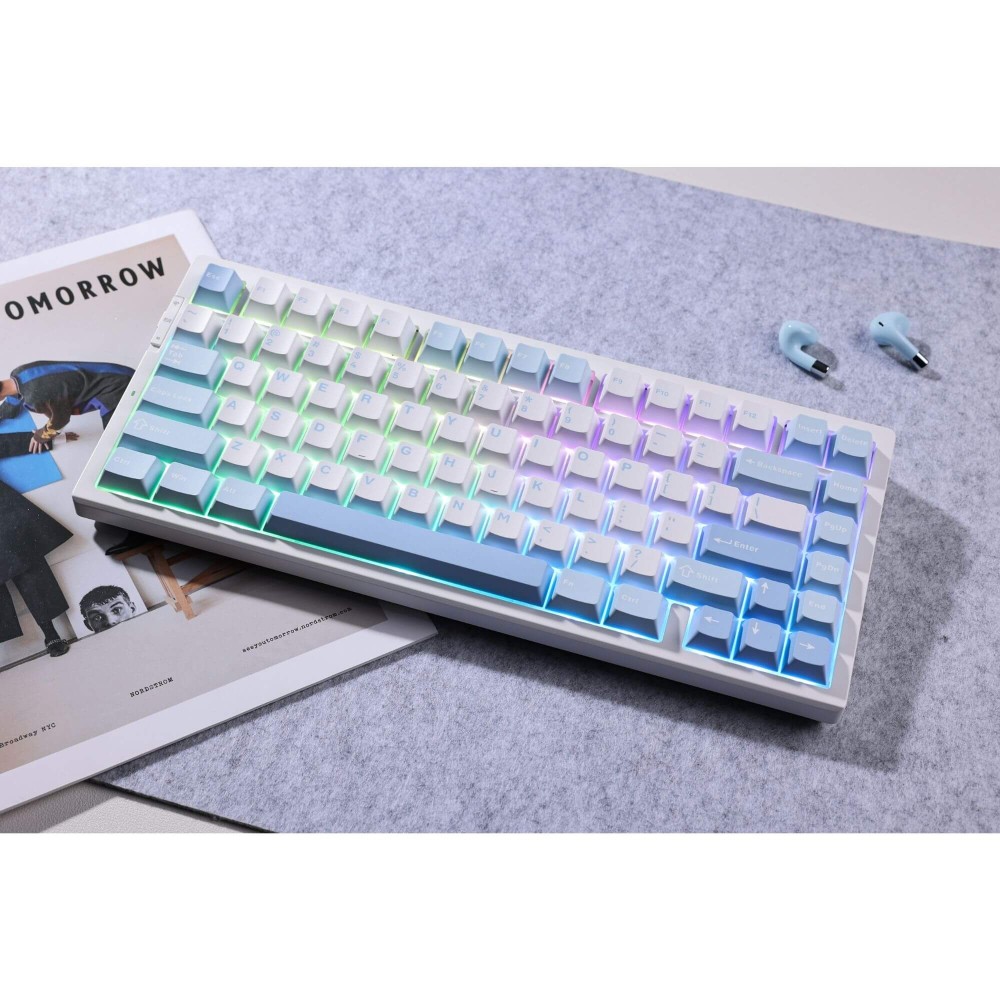 MCHOSE G75 Tri-Mode – Clavier 75 % avec commutateurs Matcha Latte V2