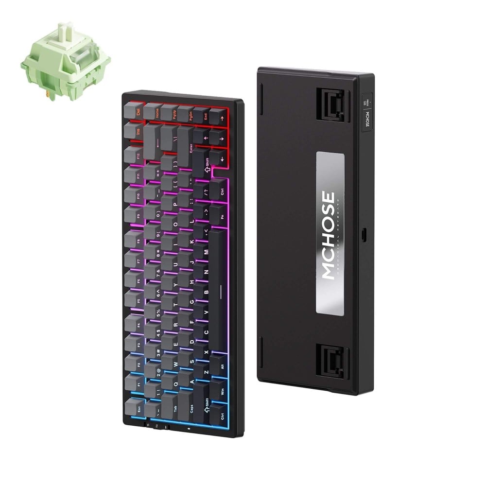 MCHOSE G75 Tri-Mode – Clavier 75 % avec commutateurs Matcha Latte V2