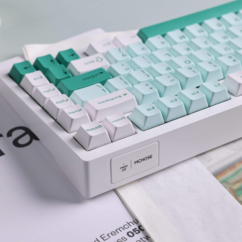 MCHOSE G75 Tri-Mode – Clavier 75 % avec commutateurs Matcha Latte V2