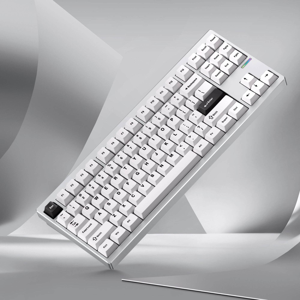 mchose GX87 Ultra – TKL en aluminium avec interrupteurs blancs vintage et QMK/VIA