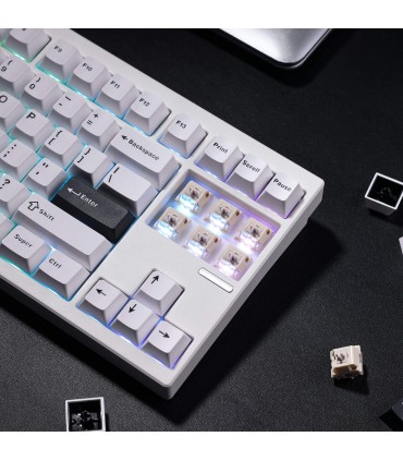 mchose GX87 Ultra – Aluminum TKL with Vintage White Switches & QMK/VIA