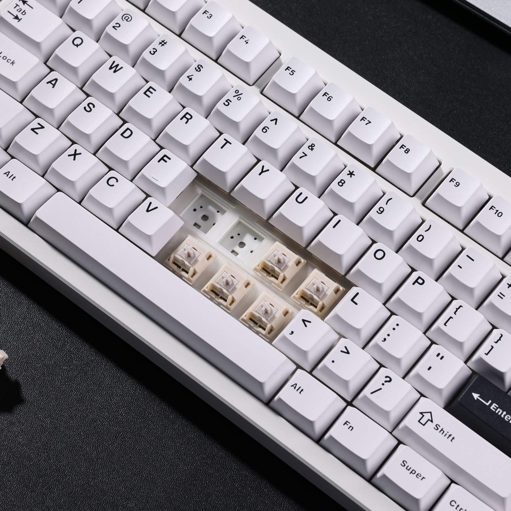 mchose GX87 Ultra – TKL en aluminium avec interrupteurs blancs vintage et QMK/VIA