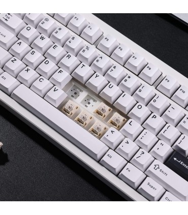 mchose GX87 Ultra – TKL en aluminium avec interrupteurs blancs vintage et QMK/VIA