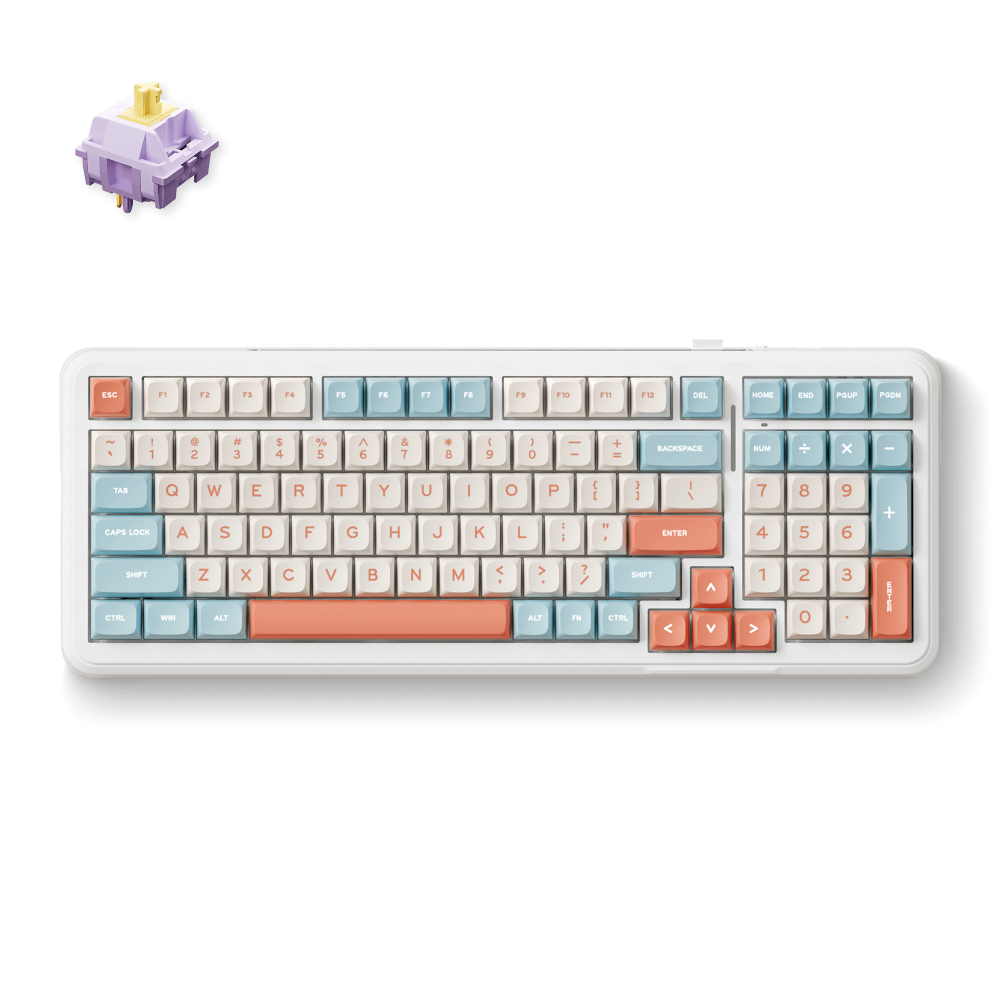 MCHOSE Clavier Mécanique K99 Horizon Orange