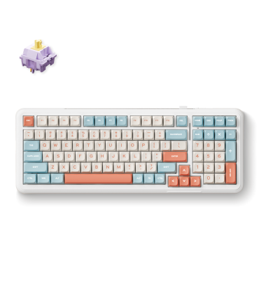 MCHOSE K99 ANSI – Clavier à 98 % avec commutateurs Hyacinth et 4 couleurs