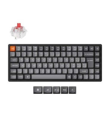 Keychron K2 Max ISO-CH mit Super Red Switch – Wireless 75% Tastatur