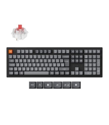 Keychron K10 Max ISO-CH – Full-Size Wireless Keyboard mit Super Red Switches