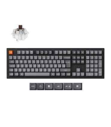 Keychron K10 Max ISO-CH - Clavier sans fil pleine taille avec commutateurs Super Brown