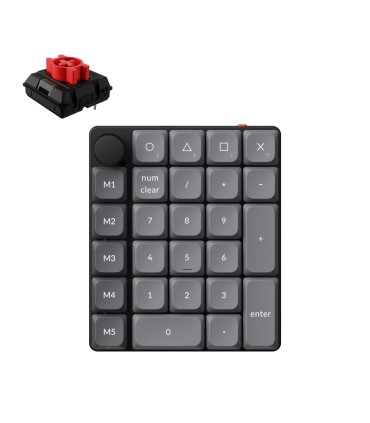Keychron Pavé numérique K0 Max avec interrupteur rouge Milk POM – Sans fil, QMK/VIA