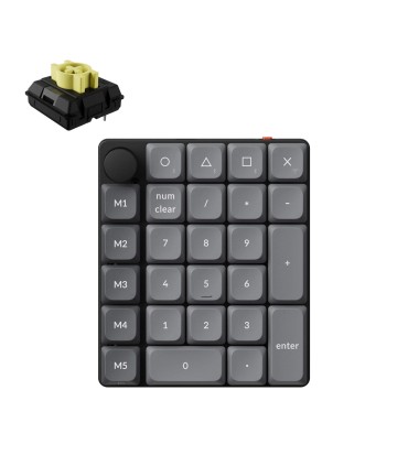 Keychron K0 Max NumPad mit Milk POM Banana Switch – Wireless, Hot-Swap