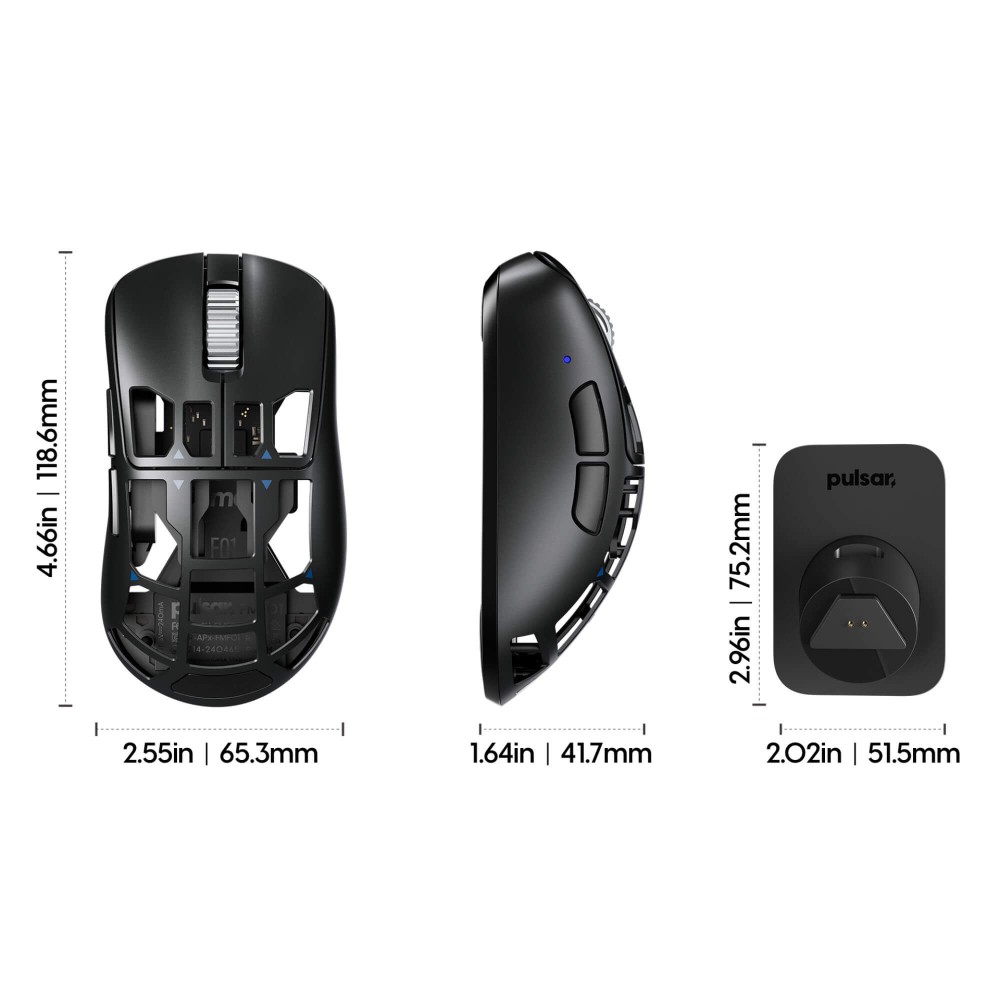 Souris de jeuPulsar Feinmann F01 – 46g, capteur XS-1, interrogation 8K