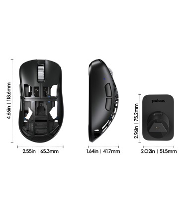 Souris de jeuPulsar Feinmann F01 – 46g, capteur XS-1, interrogation 8K