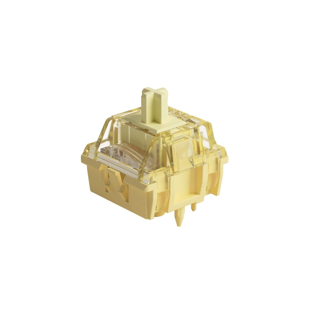 Akko V5 Creamy Yellow Pro Switch – Linéaire, 50gf, diffuseur RGB, 45 pièces