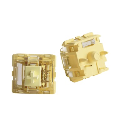 Akko V5 Creamy Yellow Pro Switch – Linéaire, 50gf, diffuseur RGB, 45 pièces