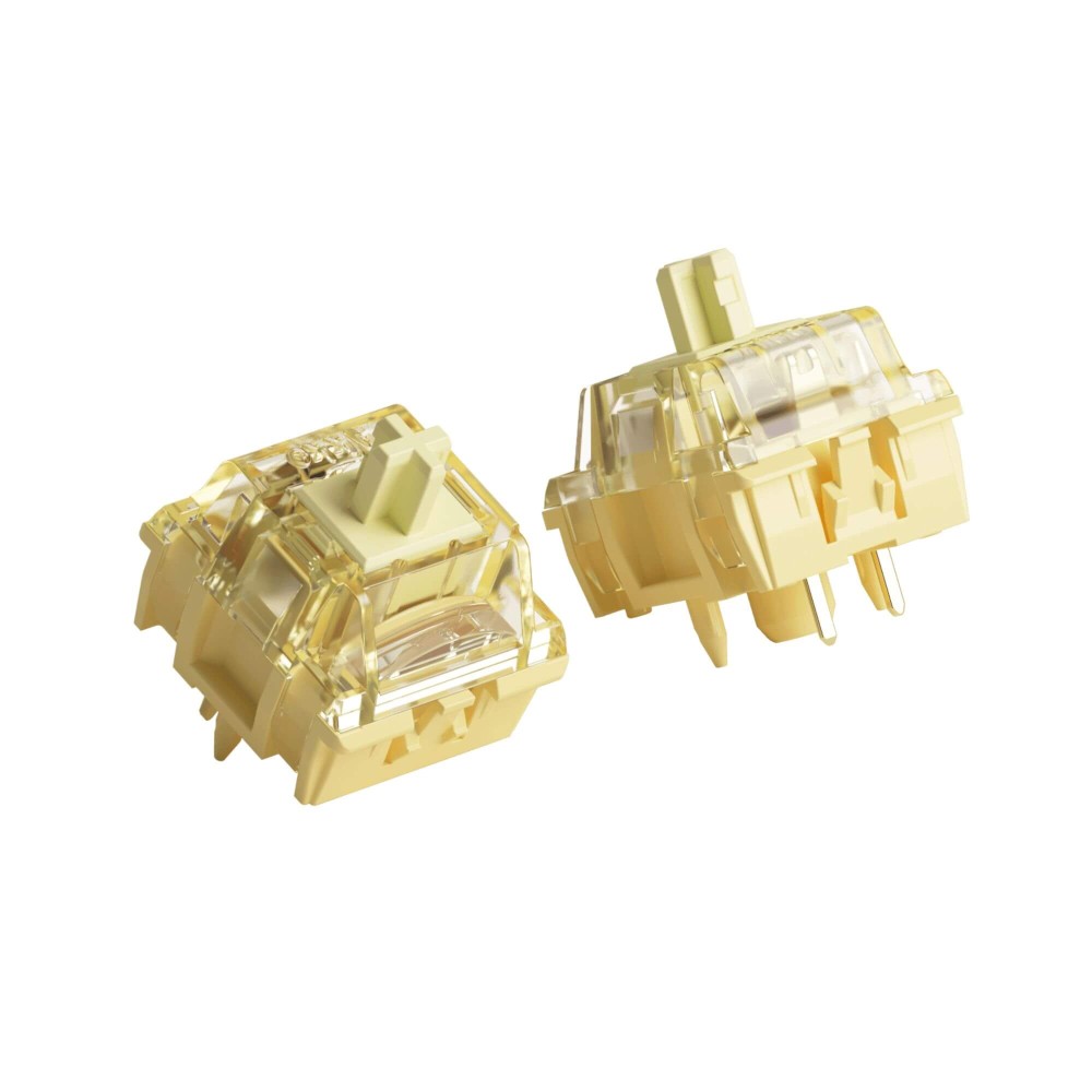 Akko V5 Creamy Yellow Pro Switch – Linéaire, 50gf, diffuseur RGB, 45 pièces