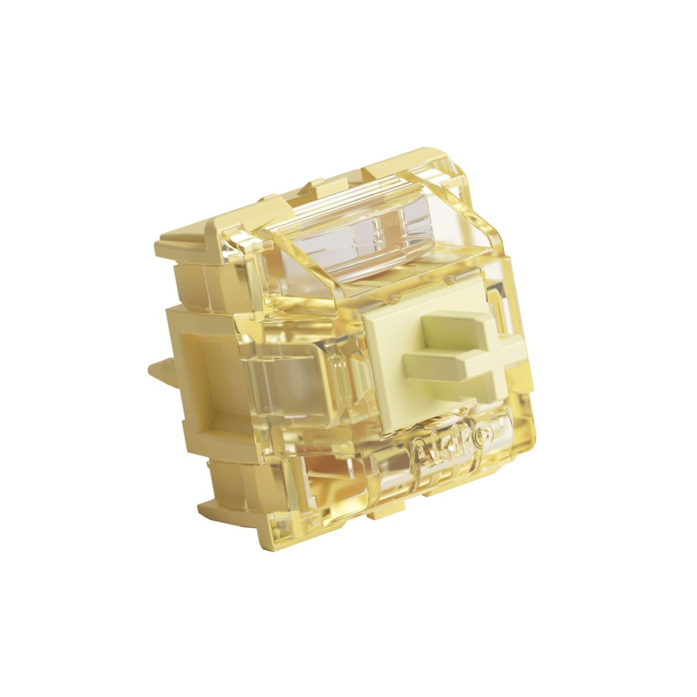 Akko V5 Creamy Yellow Pro Switch – Linéaire, 50gf, diffuseur RGB, 45 pièces